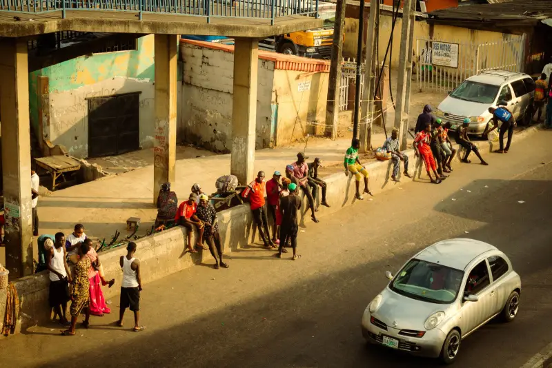 A busy street in Lagos