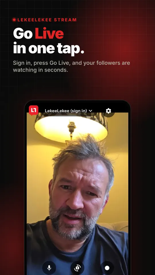 Go Live in one tap
