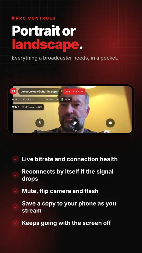 Portrait or landscape with pro controls